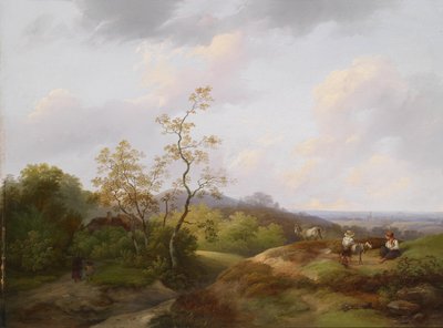 Wide Landscape with Shepherds by Ignaz Raffalt